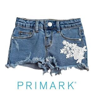 PRIMARK | Blue | LACE DENIM SHORTS